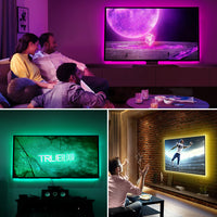 Banda LED Ambilight pentru iluminare fundal TV cu telecomanda si alimentare USB - imagine 7