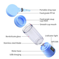 Blender smoothie maker, portabil cu incarcare USB functie de baterie externa - imagine 6