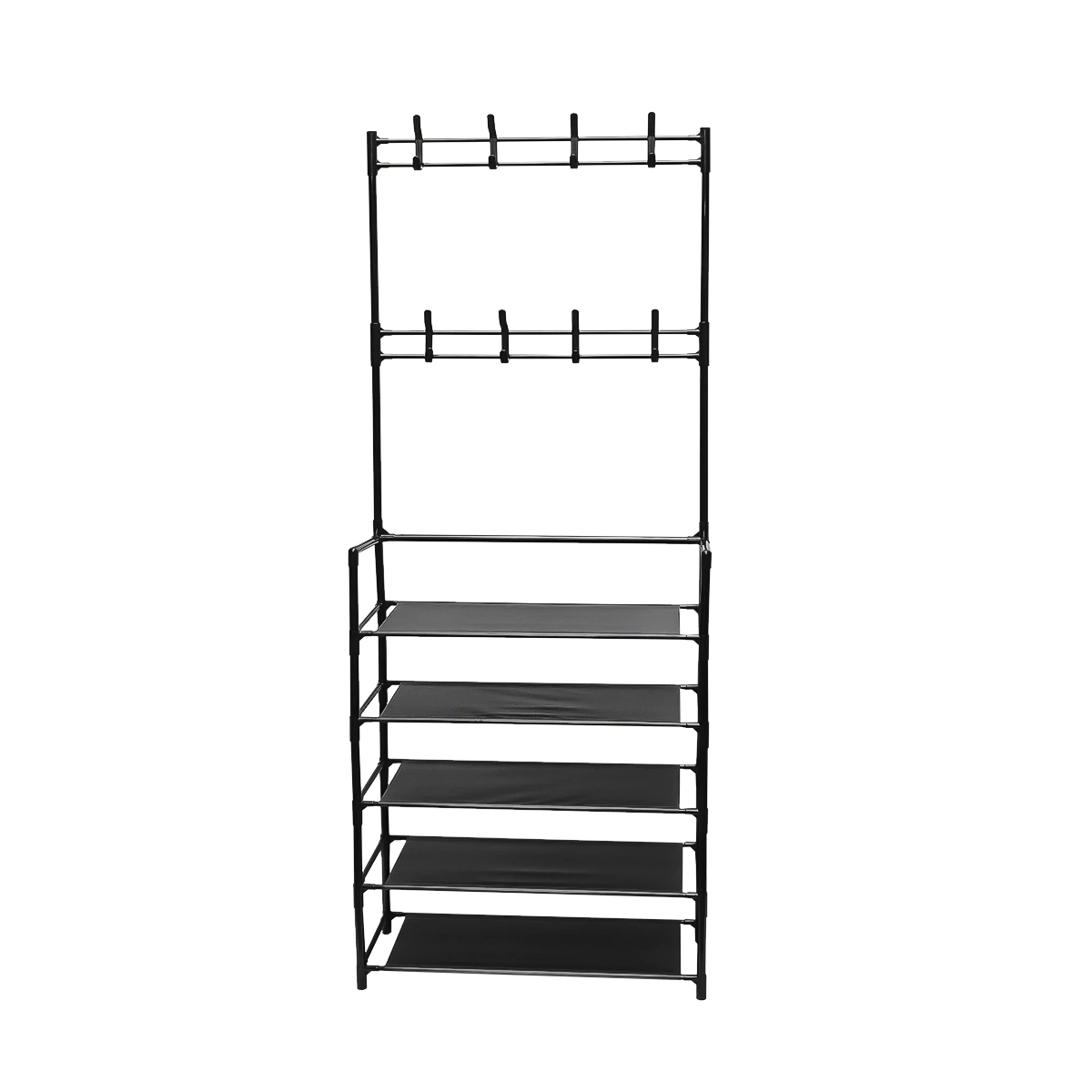 Cuier pentru haine cu suport pantofi, 5 rafturi, 60cm