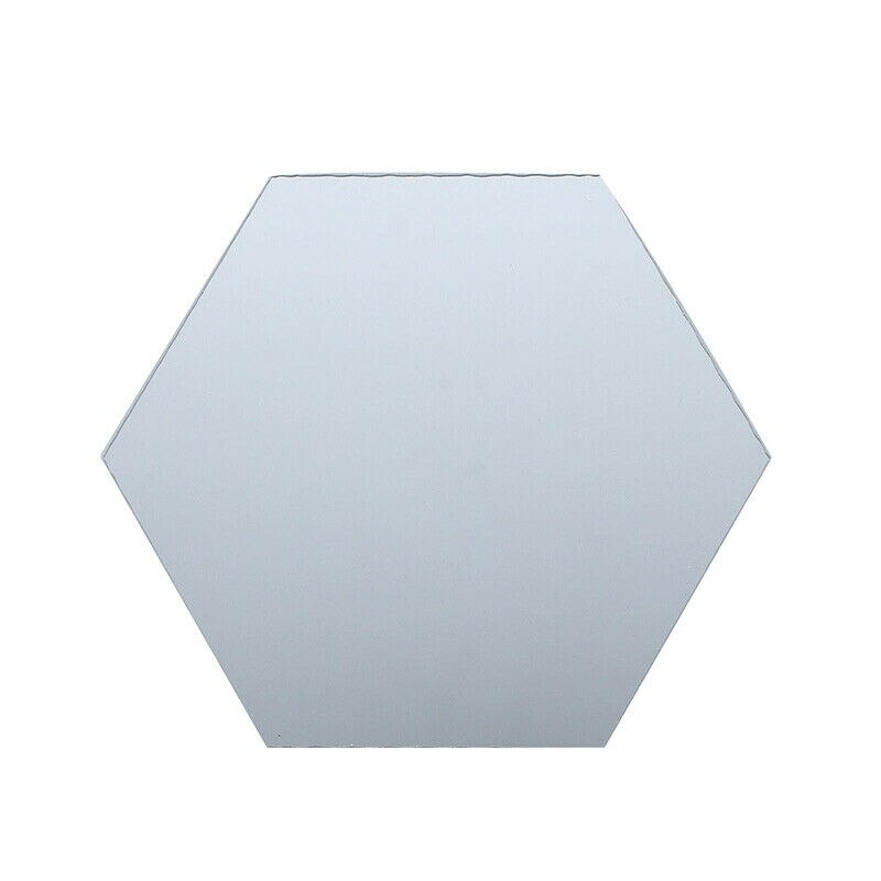 Set 12 oglinzi acrilice autoadezive decorative forma hexagon, diametru 7, 13, 20 si 23 cm