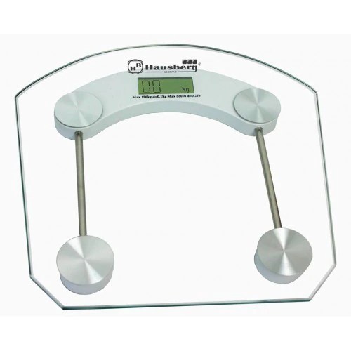 Cantar corporal , display LCD, inchidere automata, indicator baterie, 150 kg, Sticla transaparenta