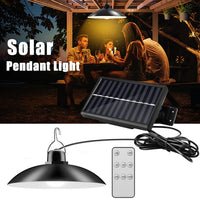 Lampa solara suspendata cu 2 becuri LED, telecomanda, 50W - imagine 8