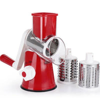 Razatoare manuala pentru legume Tabletop Drum Grater, 3 lame interschimbabile - imagine 3