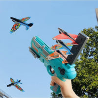 Pistol lansator de avioane de jucarie, 3 avioane incluse - imagine 2