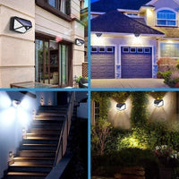 Lampa solara perete 234 LED cu senzor de miscare si lumina - imagine 2