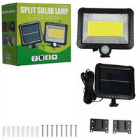 Lampa solara FL-1629B, senzor de miscare, rezistenta la apa, Negru - imagine 2