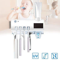 Dozator pentru pasta de dinti cu alimentare solara si sterilizator UV pentru periute - imagine 3