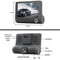 Camera auto tripla Blackbox L300-1, Full-HD, 3 camere-fata/spate/interior, ecran 4'', G Senzor - imagine 4