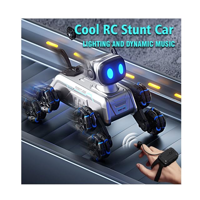 Jucarie Robot RC 2.4GHz 8WD Gesture Sensing Masina Stunt cu Muzica si Lumini - imagine principala