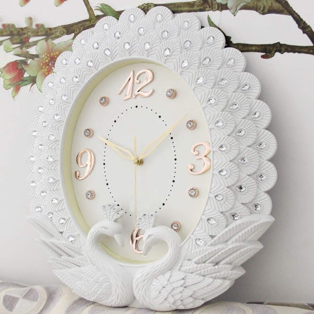 Ceas de Perete Paun Lumora Design Clasic Cifre Aurii Diametru 30cm - detaliu produs