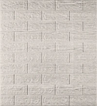 Panou 3D Autoadeziv Caramida Crem Deschis 70x77cm Grosime 5mm - detaliu produs