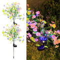 Set 2 Lampi Solare Buchet Margarete Decorative M374-4 70cm Lumina Colorata IP66
