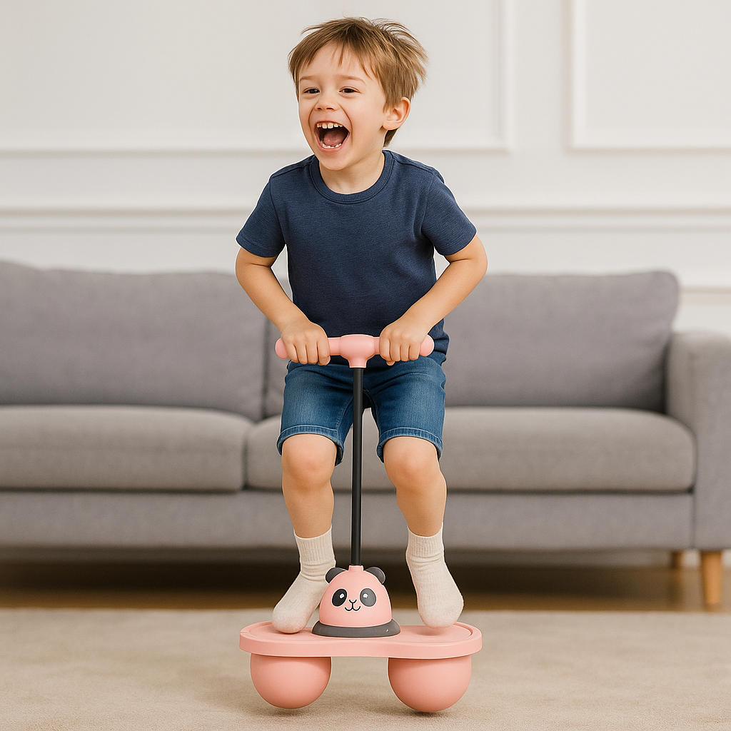 Jucarie de Sarituri pentru Copii cu Maner Ergonomic si Baza Antialunecare – Design Panda