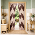 Perdea anti insecte tip margele PVC 90 x 200 cm, crem/maro, protectie si decor pentru usa
