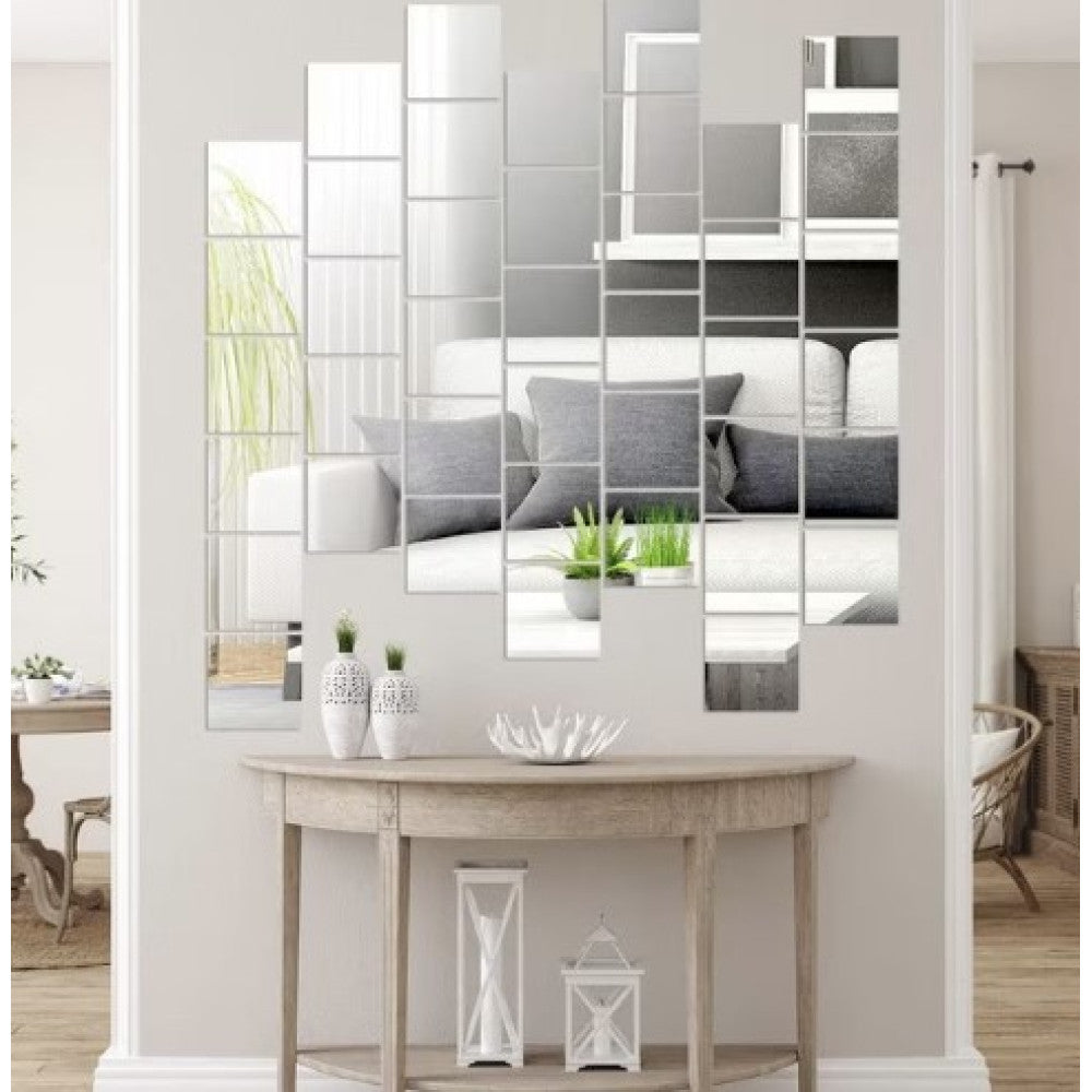 Set 32 oglinzi acrilice decorative design patrat