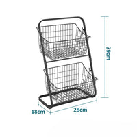 Organizator metalic cu 2 coșuri – pentru bucătărie sau baie - imagine 6