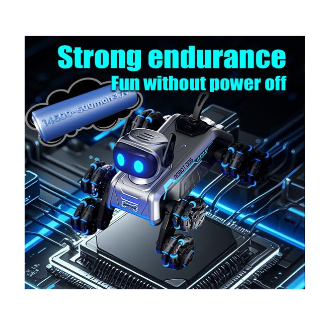 Jucarie Robot RC 2.4GHz 8WD Gesture Sensing Masina Stunt cu Muzica si Lumini - detaliu produs