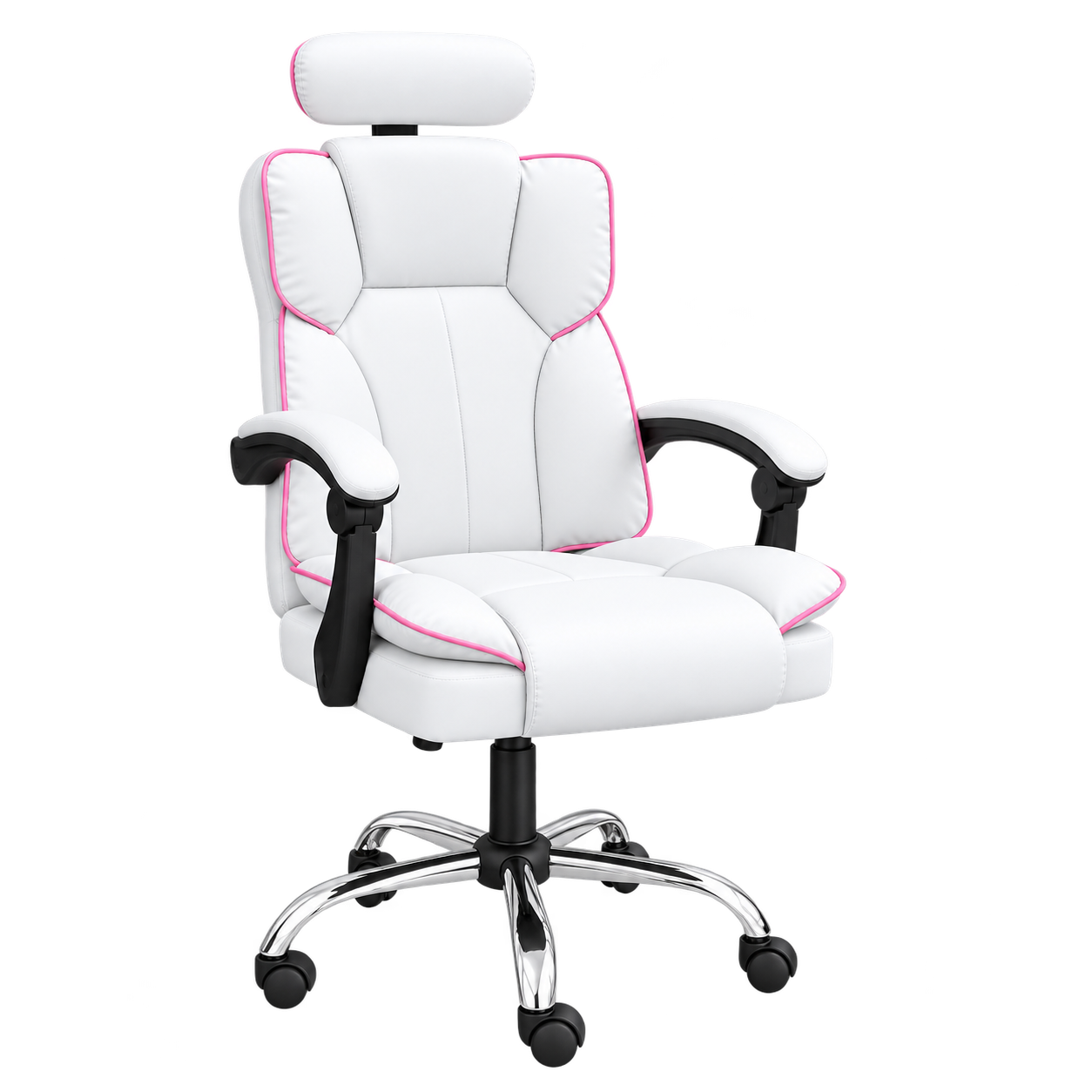 Scaun Birou Ergonomic Directorial Gri Piele Ecologica Spatar Reglabil 90-145