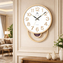 RESIGILAT - Ceas de perete cu pendul 42x32 cm design contemporan pentru living dormitor sau birou