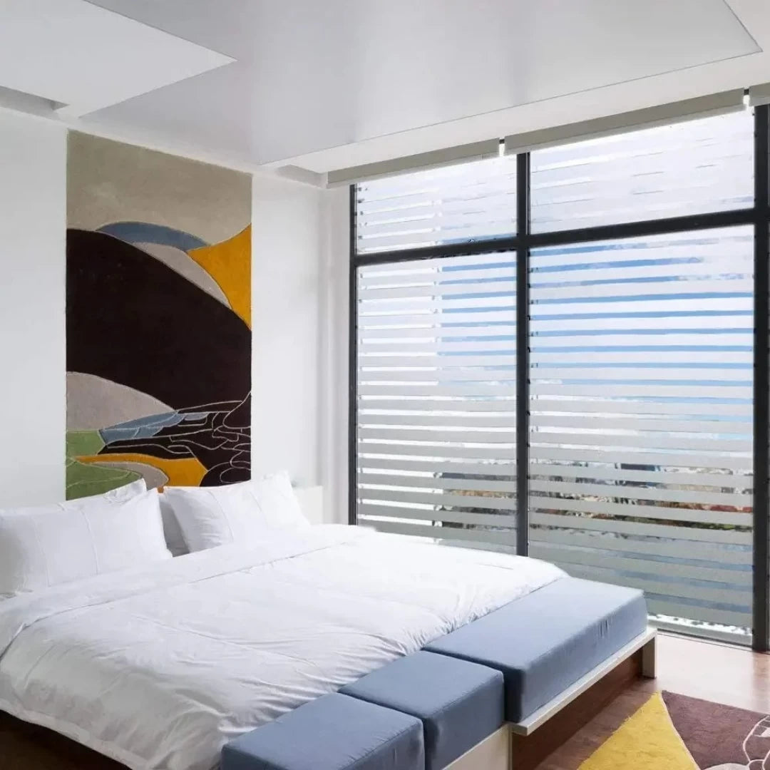 Folie mata pentru geam, tip sablare, protectie vizuala si intimitate, 60x300cm