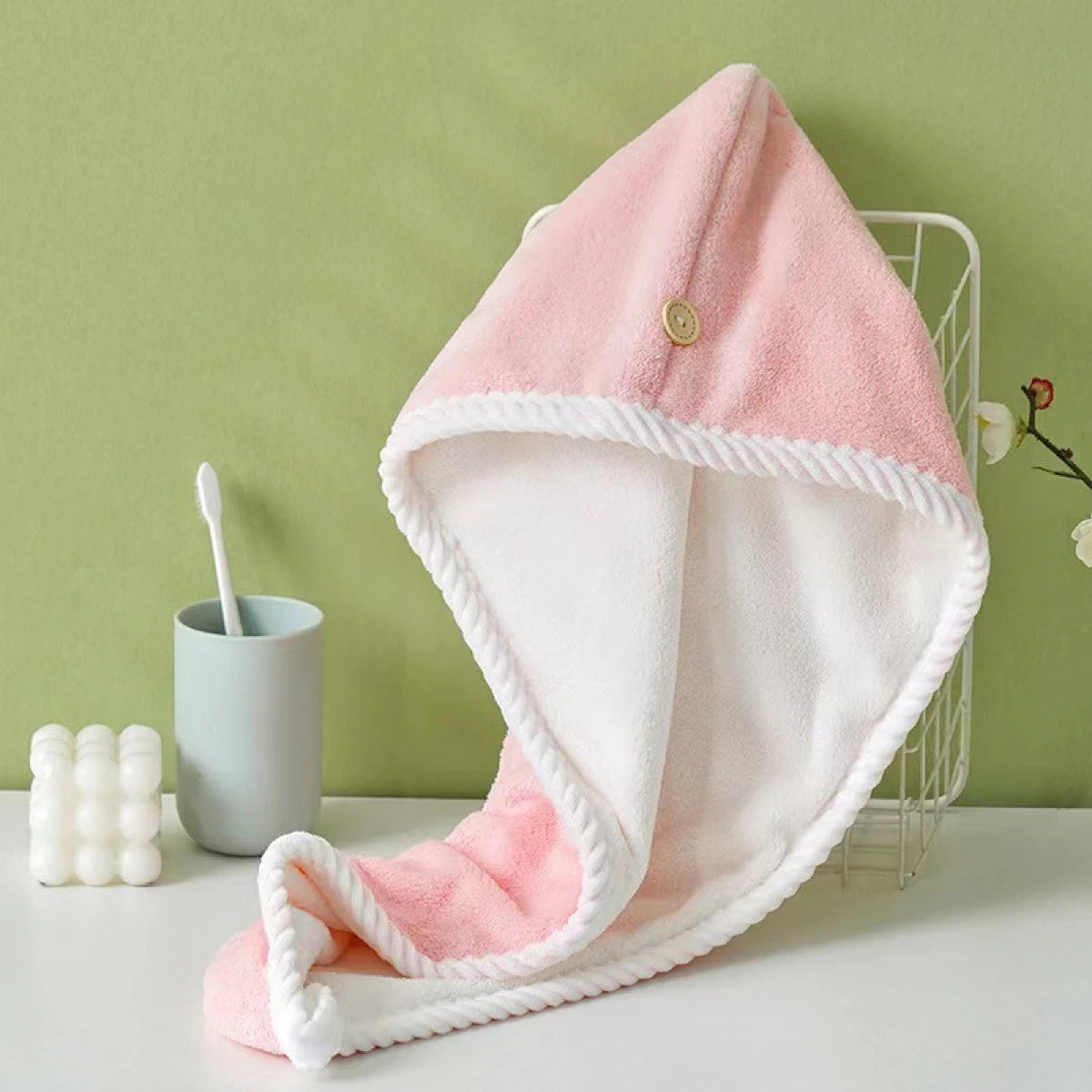 Prosop-turban pentru uscarea părului