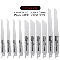 Set 10 lame/panze fierastrau sabie, lemn si metal, 6-8 inch - imagine 4