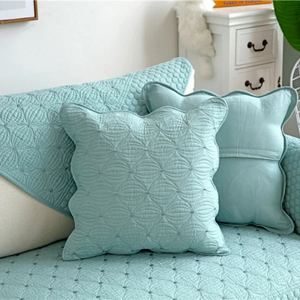 Perna decorativa din bumbac cu husa detasabila, 45 x 45 x 10 cm