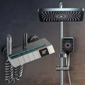 Set coloana de Dus cu para dreptunghiulara, Display LED, comenzi piano, 4 funcții curgere apa, Rotatie 360°, Pulverizare cu aer, robinet ascuns, fara conectare electrica