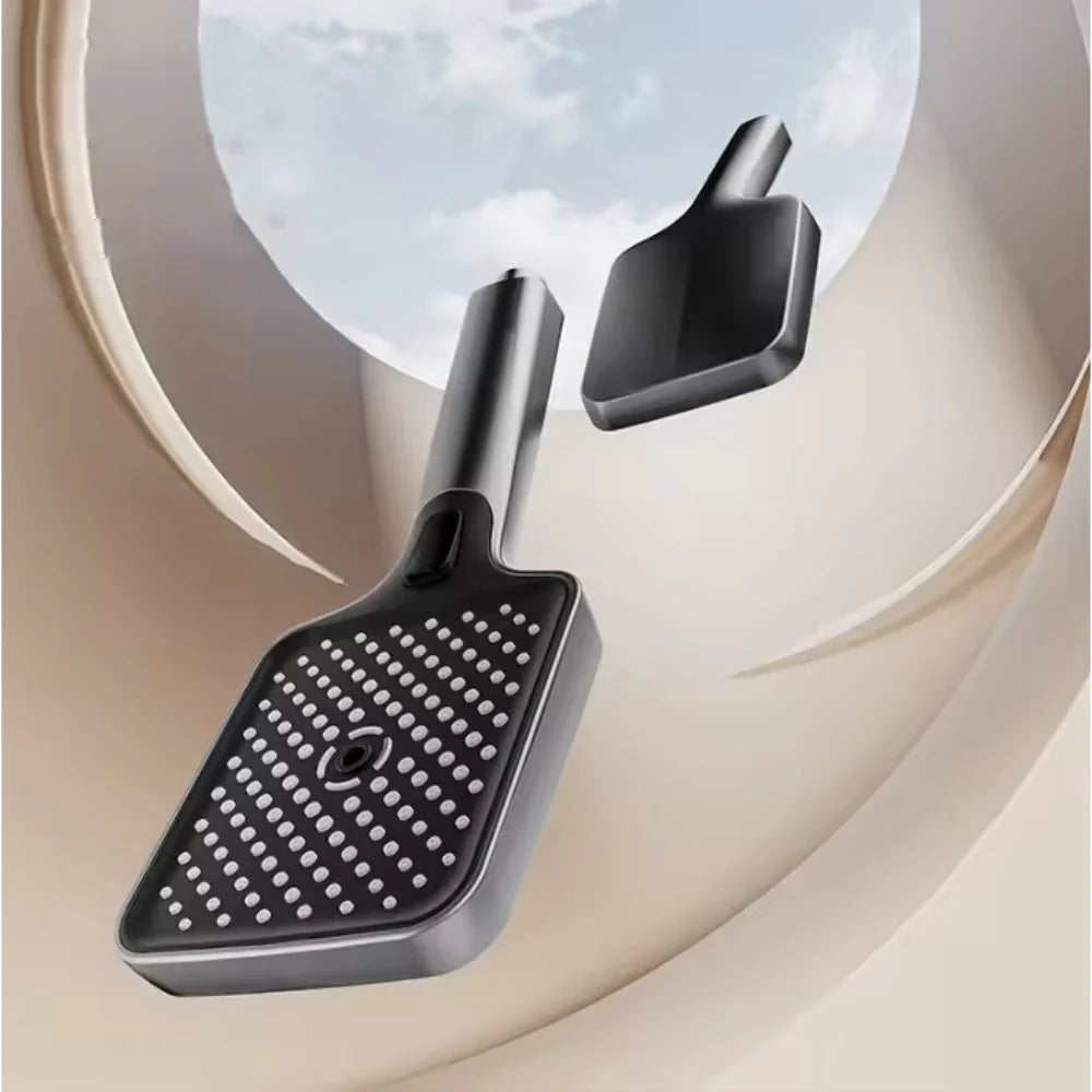 Set coloana de Dus cu para dreptunghiulara, Display LED, comenzi piano, 4 funcții curgere apa, Rotatie 360°, Pulverizare cu aer, robinet ascuns, fara conectare electrica