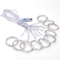 Instalatie tip perdea cu telecomanda, pentru interior, alimentare USB, alb cald - imagine 7