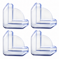 Set 4 Protectii Colturi Forma L Silicon Transparent 1.5x0.5x4.0 cm
