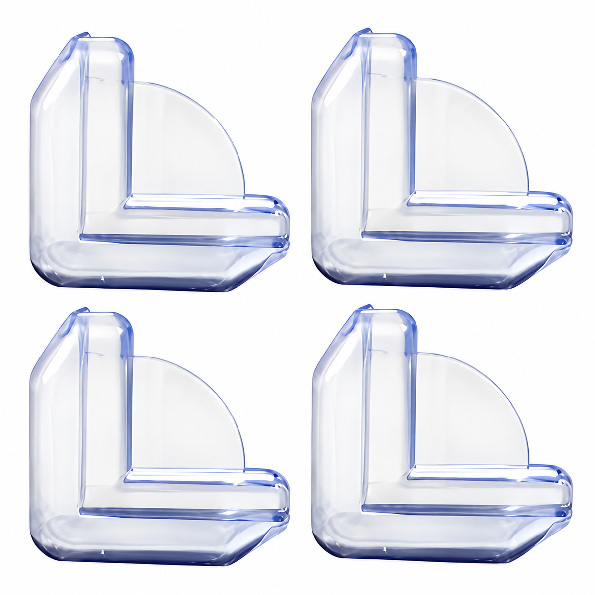 Set 4 Protectii Colturi Forma L Silicon Transparent 1.5x0.5x4.0 cm - detaliu produs