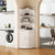 Biblioteca pentru colt cu 4 polite si dulap 2 usi, 180x50x50cm, alb