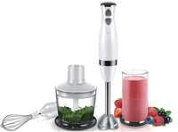 Set Blender 3 in 1 Sonifer SF-8044 cu putere 500W, Mixer vertical, functie Turbo, Multifunctional, alb - imagine 2