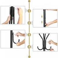 Cuier tip pom, cu multiple agatatori, 165 cm x 42 cm - imagine 4