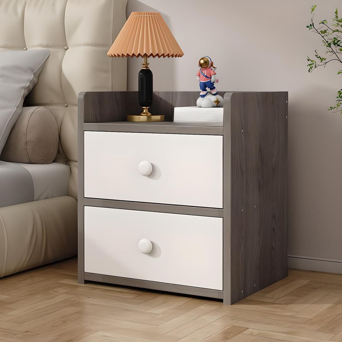 Noptiera minimalista din PAL cu 2 sau 3 sertare