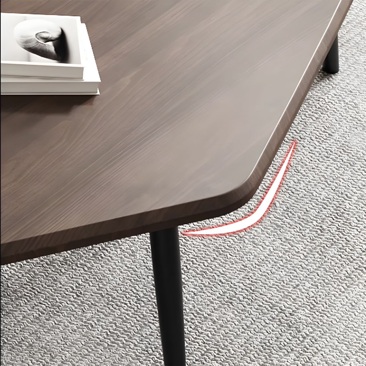 Set 2 mese cafea Gemini, design scandinav, model diamant, blat MDF 20mm