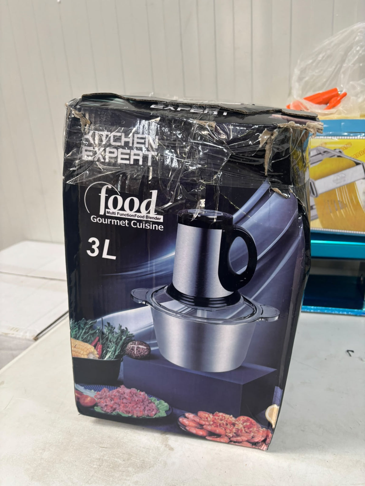 RESIGILAT — Tocator electric carne si legume, 4 lame inox, 2 viteze, capacitate mare, bol inox 3L / 300W · Bun #002