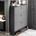 RESIGILAT - Pantofar modern cu 3 Uși – Gri, 50/80 x 17 x 120 cm