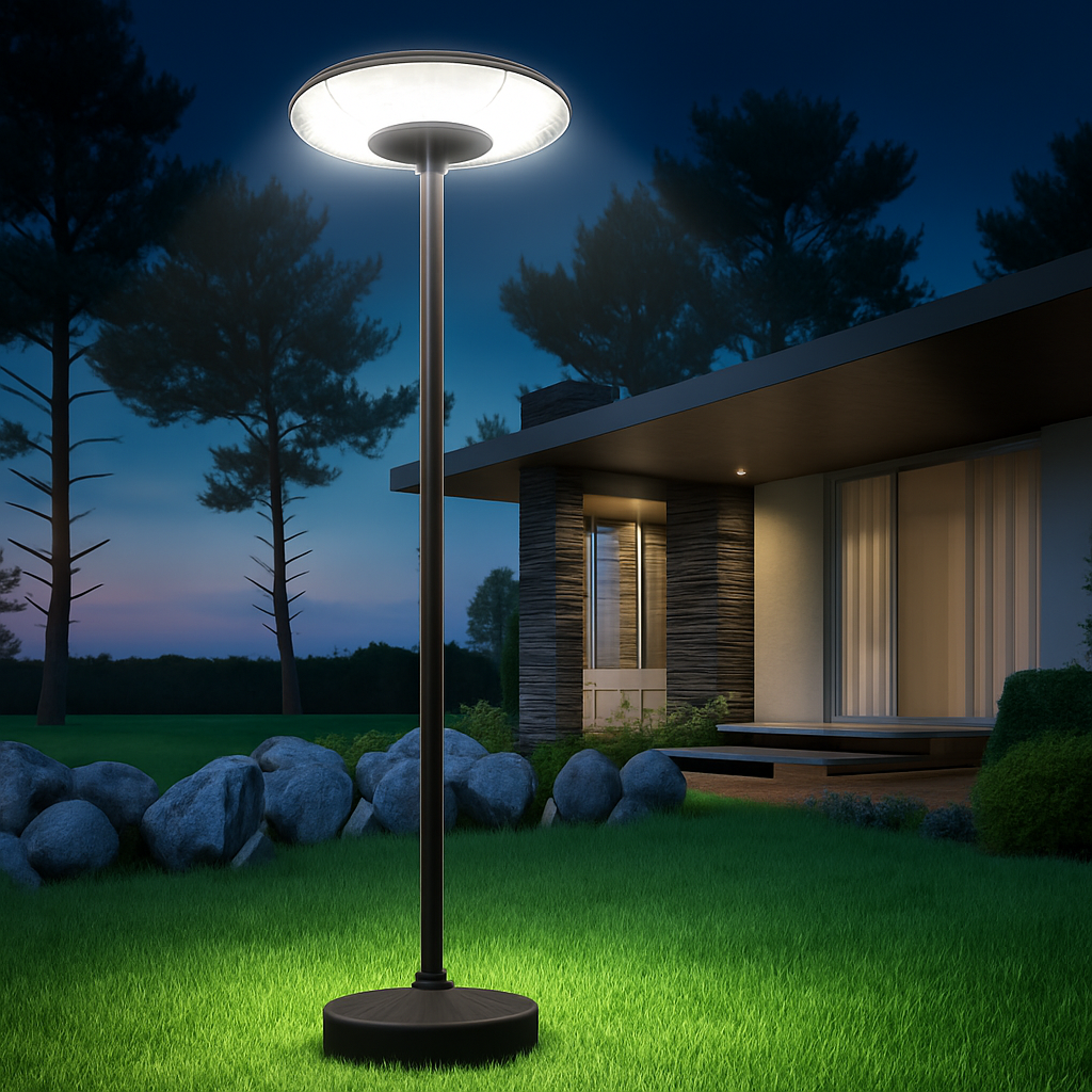 Lampa solara LED 200W, iluminare inteligenta in 3 culori, telecomanda si stalp inclus