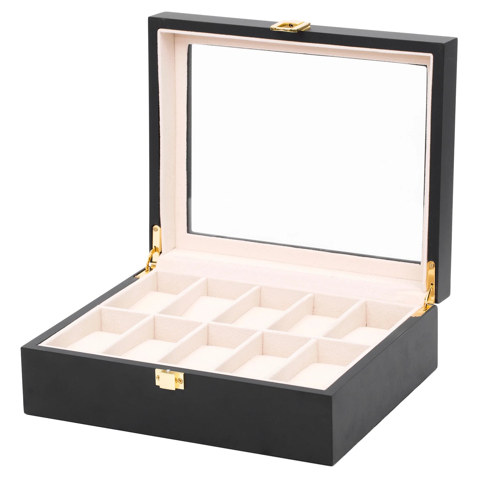 Cutie caseta din lemn pentru depozitare si organizare 10 ceasuri, model Premium