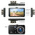 Camera auto dubla, Full HD, Rezolutie 1080p, Unghi filmare 170° in fata si 120° in spate, Ecran LCD 4 inch cu Touchscreen, Senzor G, filmare in bucla