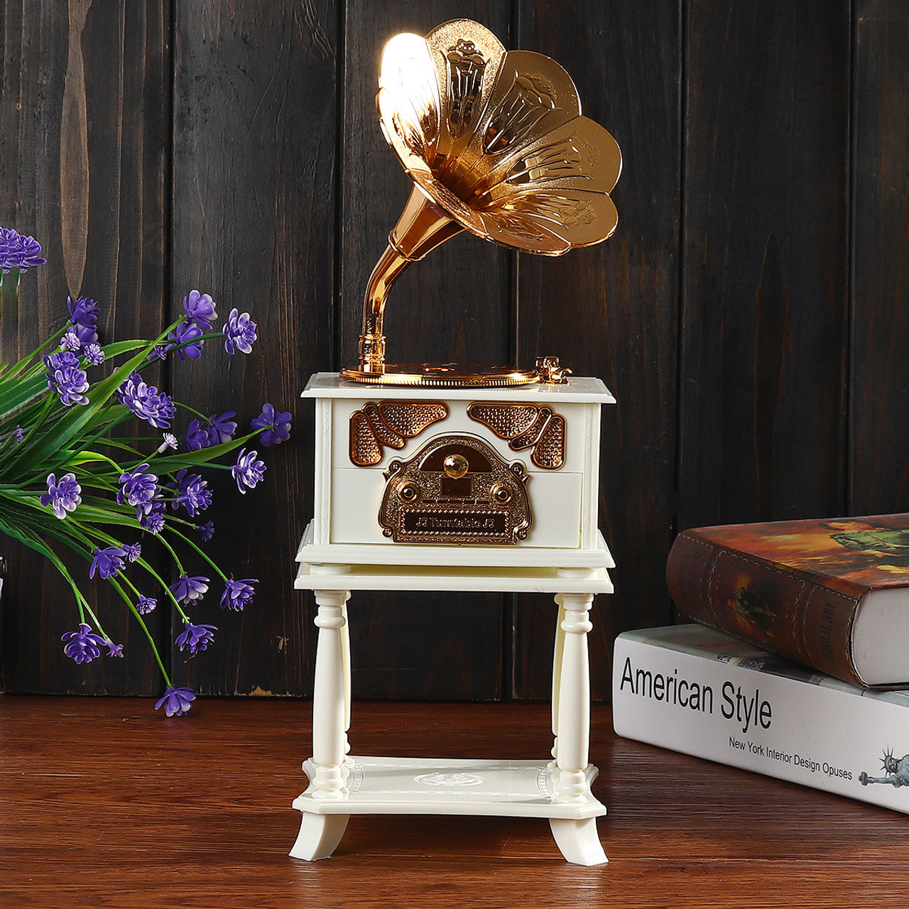 Cutie muzicala retro tip Gramofon decorativ 33.8 x 12.5 x 11 cm