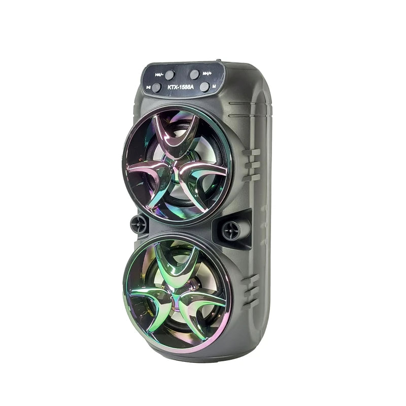 Boxa Bluetooth Wireless KTX-1588A cu Lumini RGB și Funcție Stereo Wireless Twin