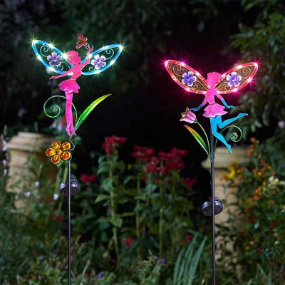 Decoratiune solara pentru gradina Fairy Wings 85 cm