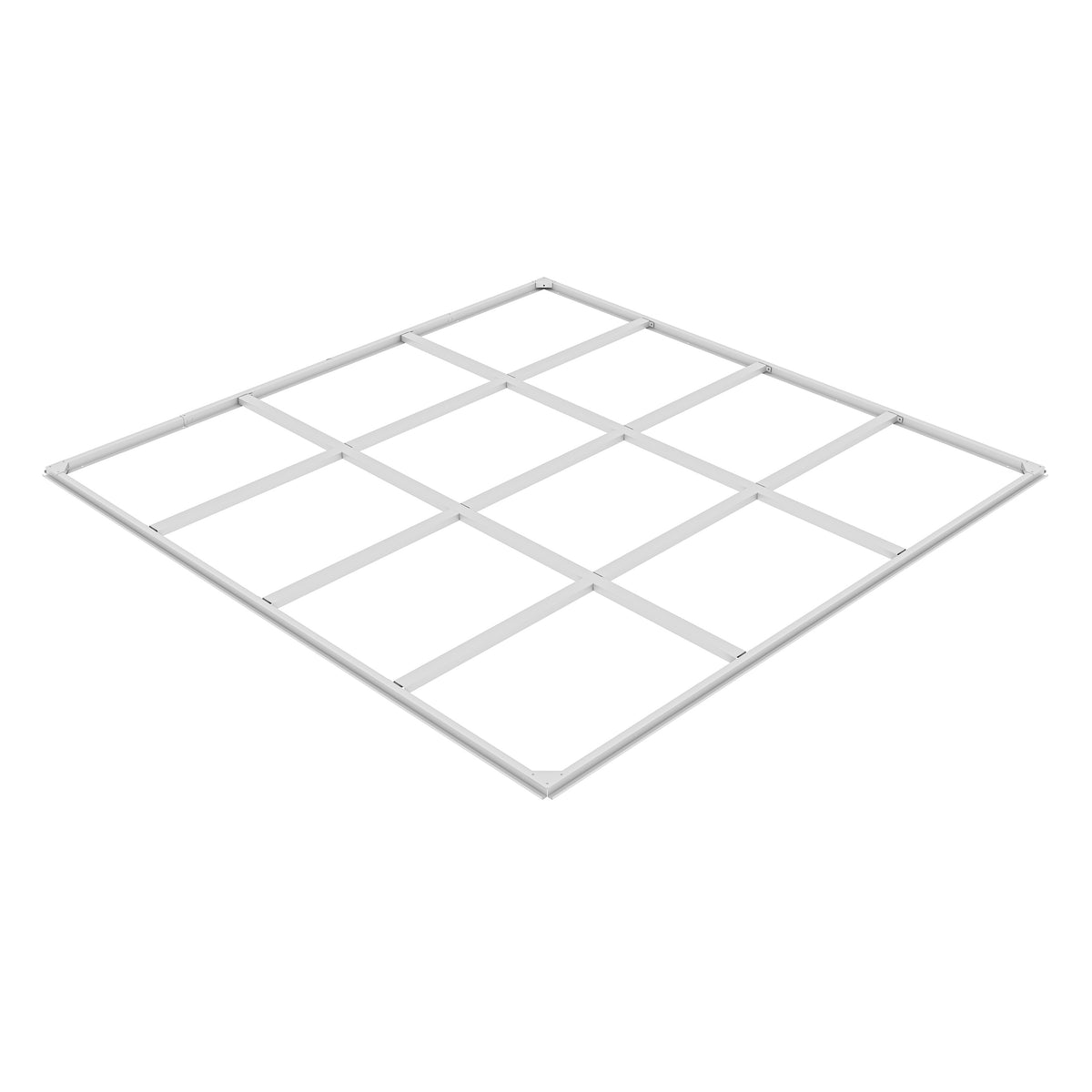 Casuta / magazie de gradina premium metalica, KLUGMEISTER Anna-B Gri Aluminiu, dimensiuni 230x230x222 cm, cu fereastra si baza metalica