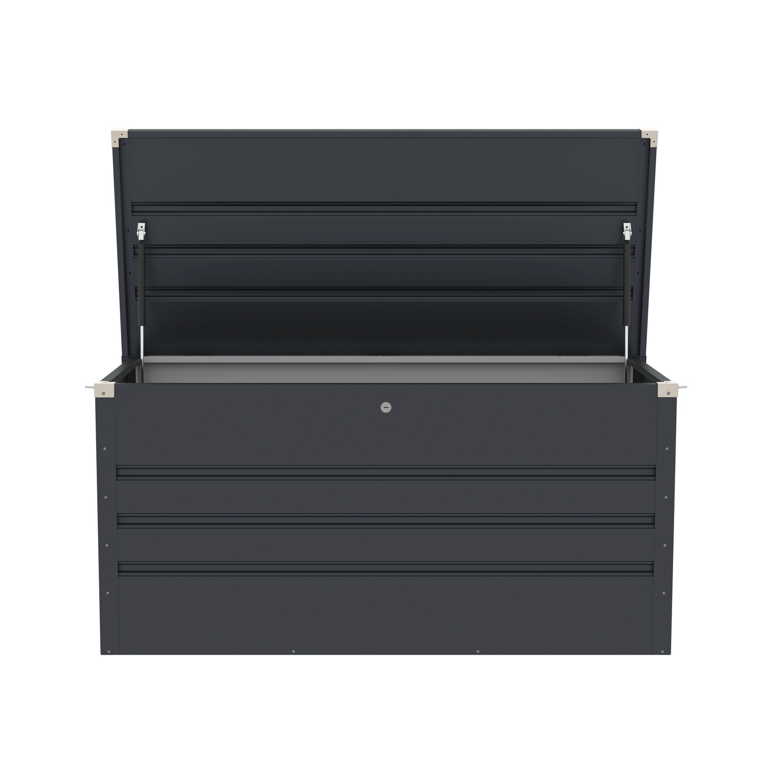 Lada pentru depozitare gradina metalica, KLUGMEISTER Max B, dimensiuni 132x61x62 cm, culoare Gri