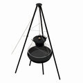 Gratar pe carbuni KLUGMEISTER KY23020A, material otel, suspendat, cu trepied, diametru 49 cm