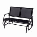 Banca pentru terasa/gradina din otel si plasa KLUGMEISTER KJF2379, dimensiuni 120x71x86 cm, culoare neagra