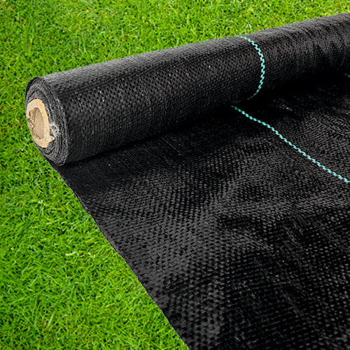 Folie antiburuieni/mulcire din polipropilena, MESTERINO PP1000225, 2 m X 25 m, densitate 100g/mp culoare neagra cu dungi, protectie UV
